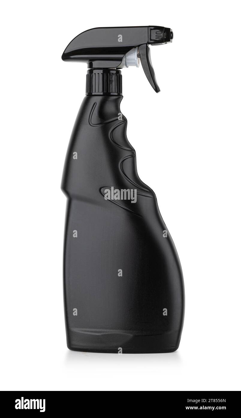 Spray bottle isolate on white background. Black bottle spray bottle
