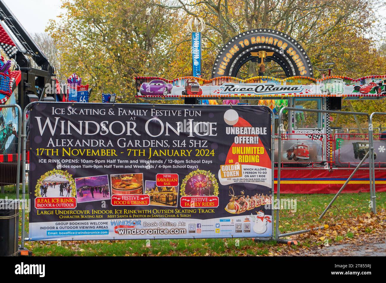 Windsor, Berkshire, UK. 16th November, 2023. Final preparations are