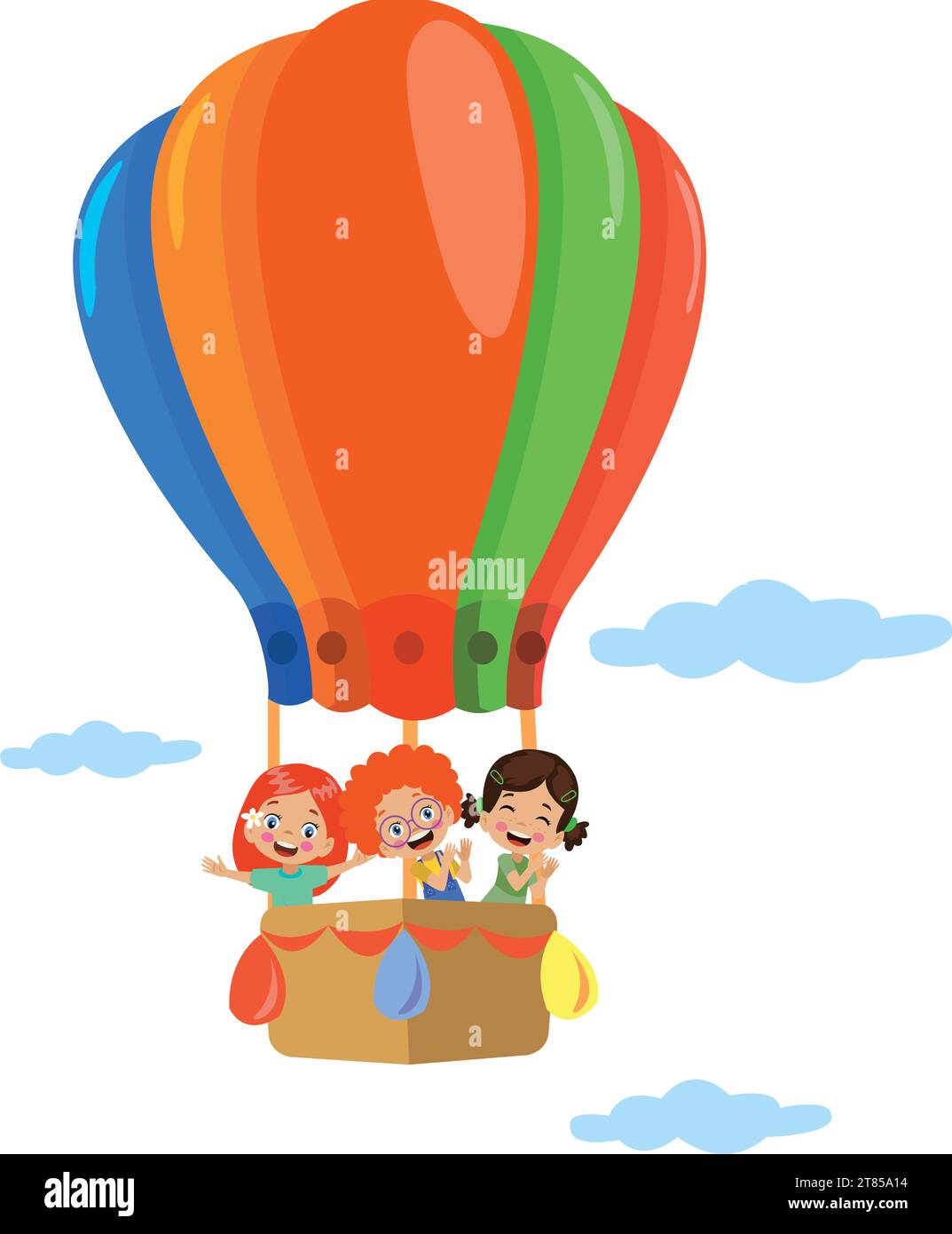 cute-happy-kids-riding-balloon-stock-vector-image-art-alamy