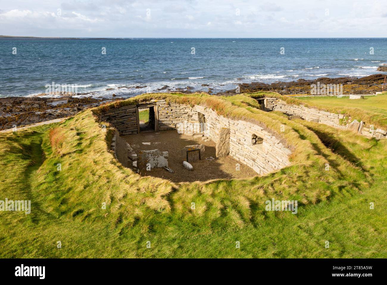 Knap of Howar on the island of Papa Westray in Orkney, Scotland, a Neolithic farmstead Stock Photo