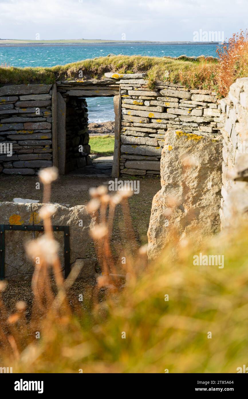 Knap of Howar on the island of Papa Westray in Orkney, Scotland, a Neolithic farmstead Stock Photo