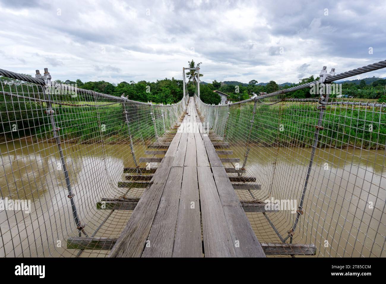 Hanging bridge in Tamparuli Sabah Borneo Malaysia Stock Photo - Alamy