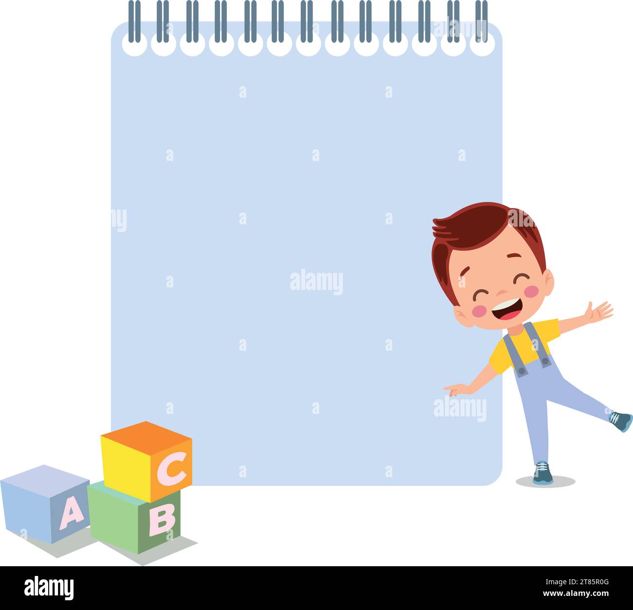 Kids holding banners. Vector boy and girl with empty banner ...