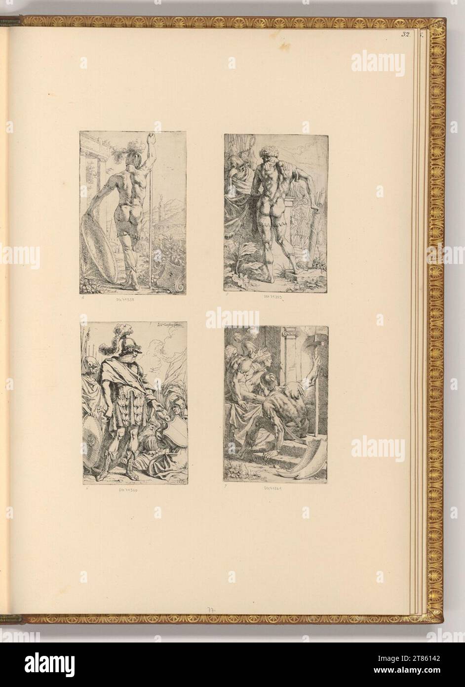 Leendert van der Cooghen (Ausführende r Künstler in) Soldiers. Etching; Cold needle 1665 , 1665 Stock Photo