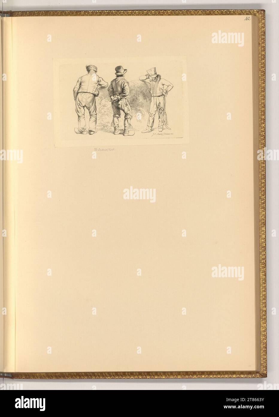 Jacob Ernst Marcus (Engraver) Figure studies: farmers back view ...