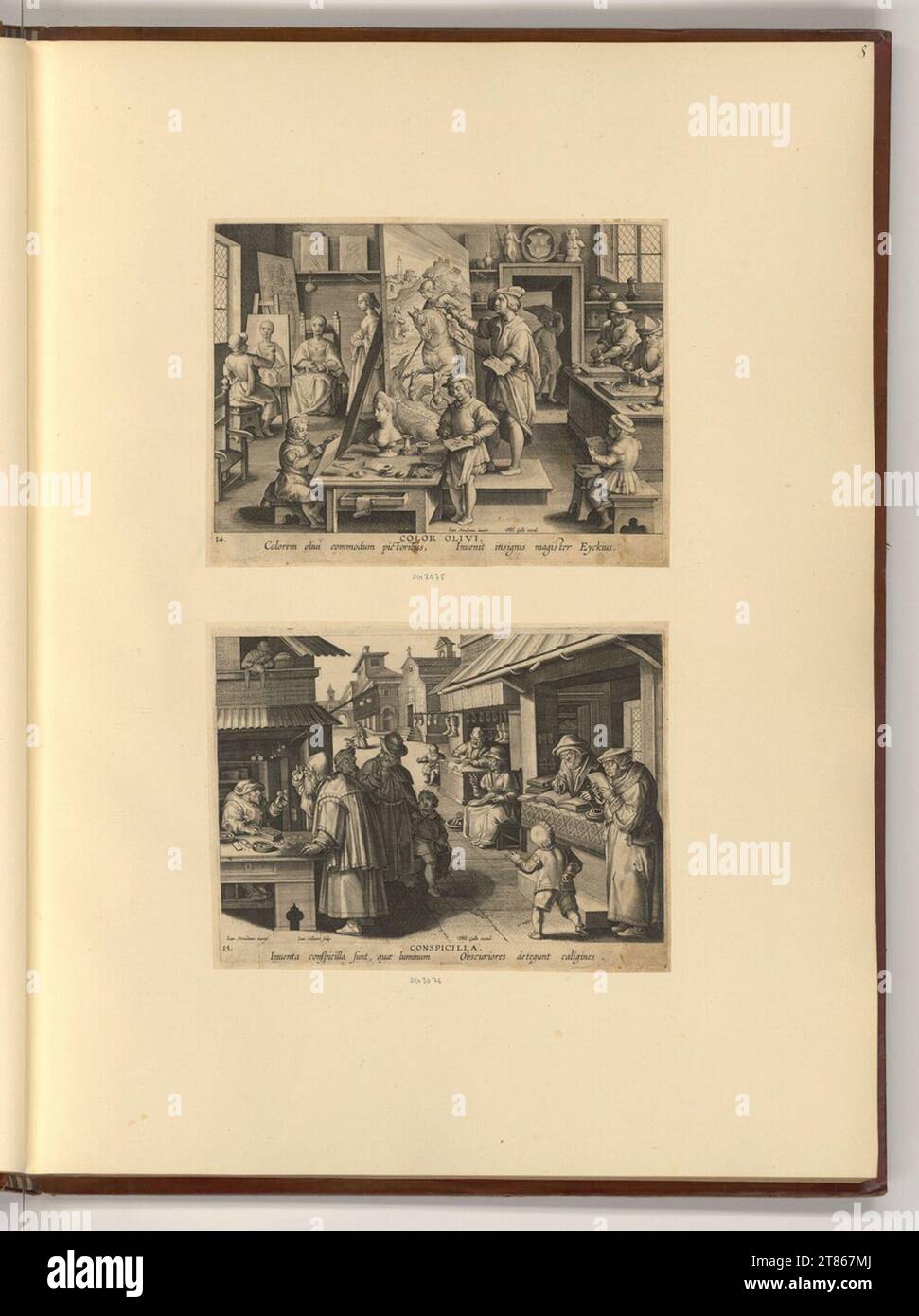 Jan van der Straet Inventions and discoveries. Copper engraving print