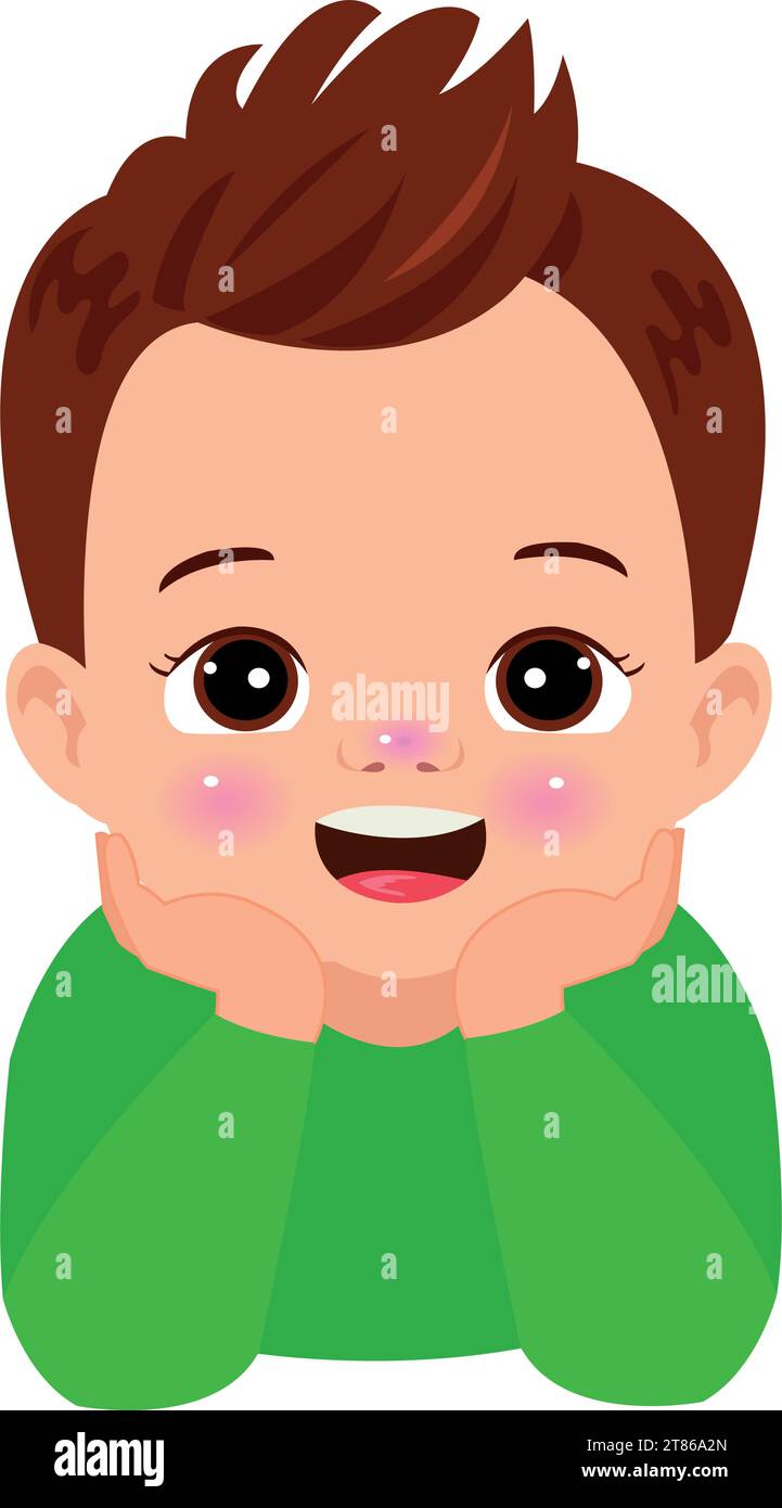 Portrait of a cute little boy Stock Vector Image & Art - Alamy