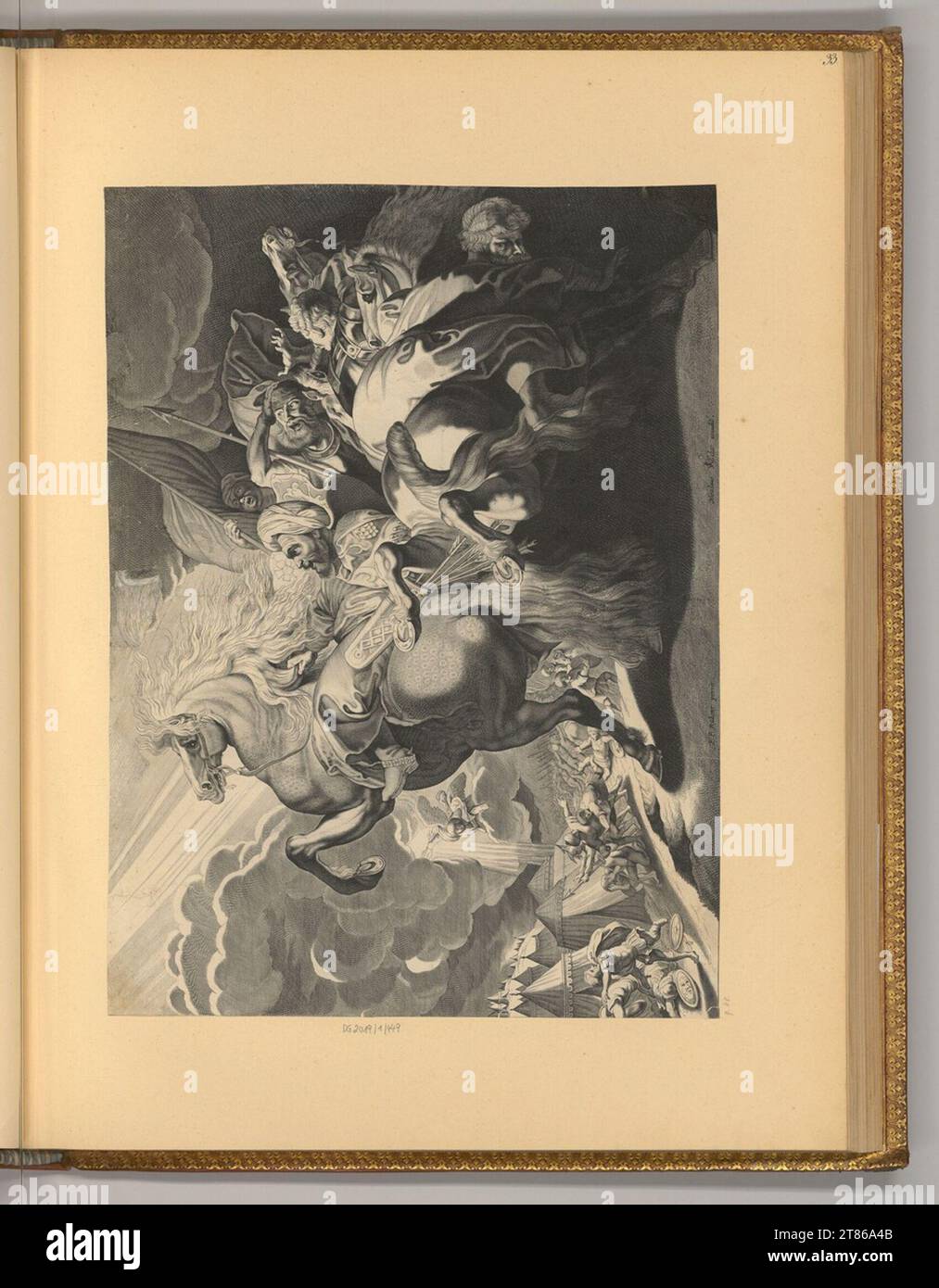 unbestimmt (Engraver) The defeat of the Sennacherib. Copper engraving