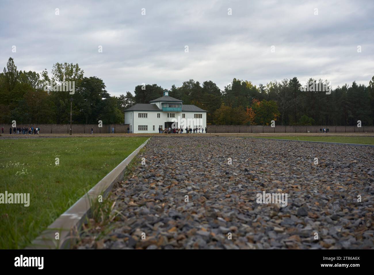 Site of former Sachsenhausen concentration camp. Stock Photo