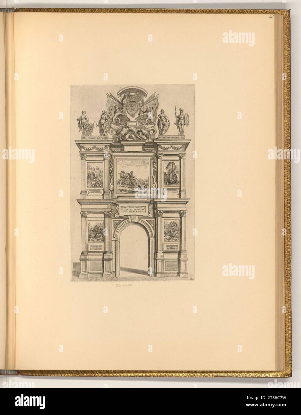 Pieter de Jode II (Engraver) Triumphal arch. Copper engraving, etching ...