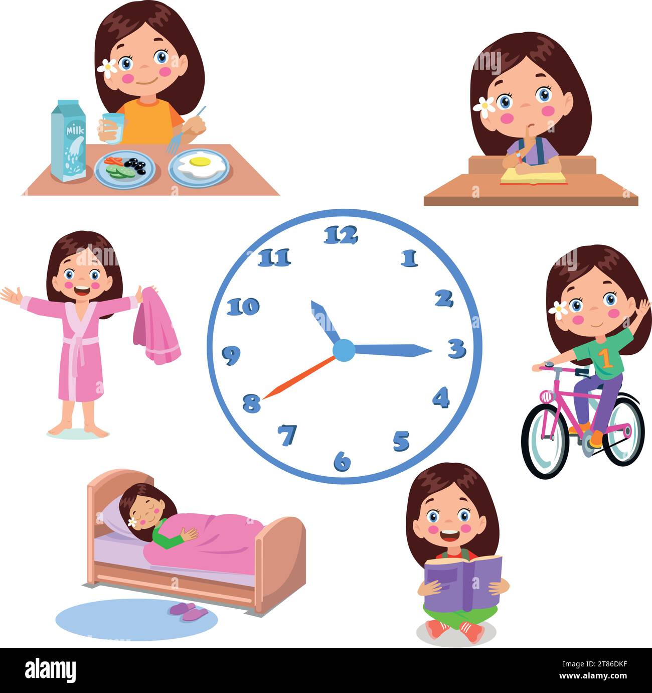 Daily routine icons hi-res stock photography and images - Alamy
