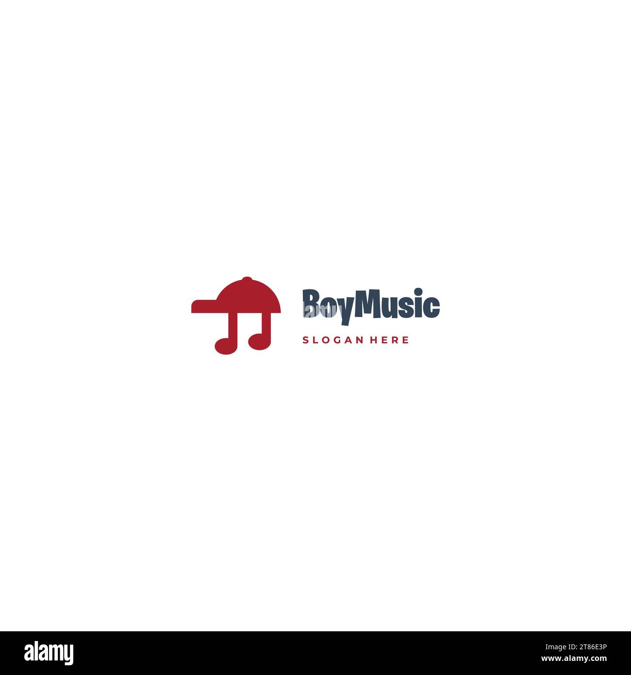 music sheet combine with hat, boy music logo concept Stock Vector Image