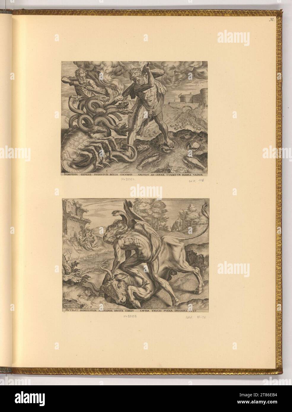 Cornelis Cort (Engraver) The heroic deeds of the Hercules. Copper