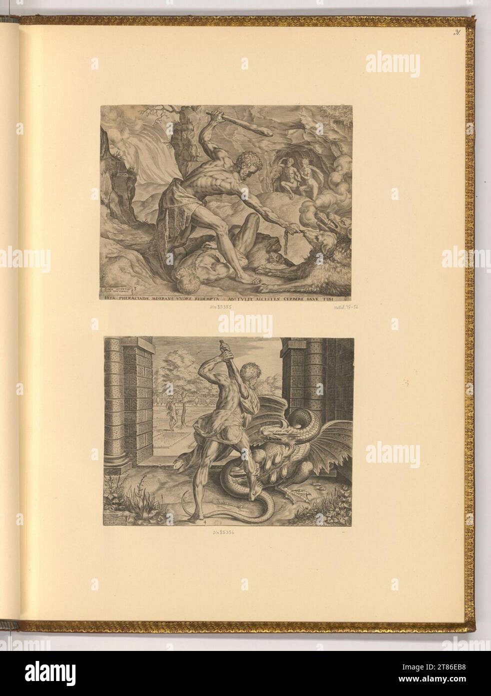 Cornelis Cort (Engraver) The heroic deeds of the Hercules. Copper