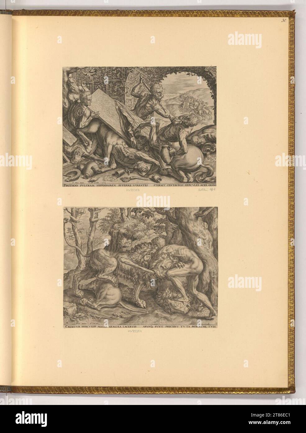 Cornelis Cort (Engraver) The heroic deeds of the Hercules. Copper