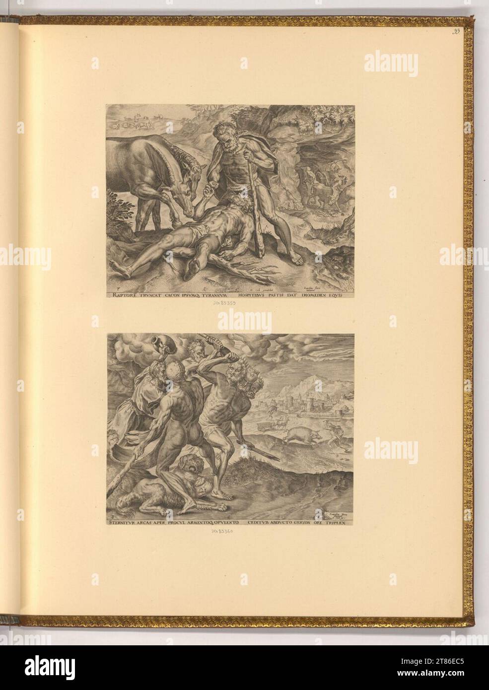 Cornelis Cort (Engraver) The heroic deeds of the Hercules. Copper