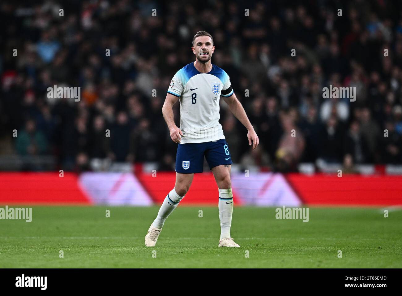 LONDON, ENGLAND - November 17: Jordan Henderson of England during the UEFA EURO 2024 European qualifier match between England and Malta at Wembley Sta Stock Photo