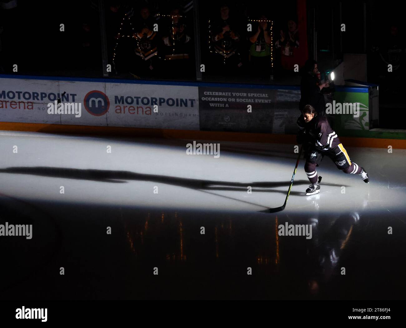 Nottingham Panthers Michael Caruso during the Adam Johnson