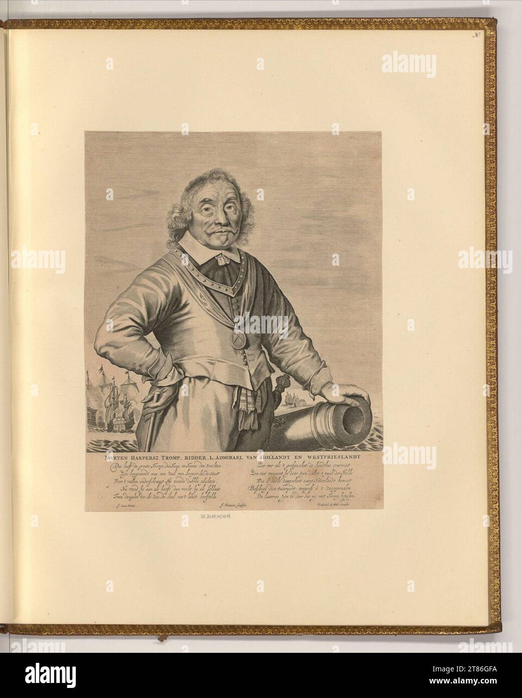 Frederik de Wit (Verleger in) Portrait Marten Harperetsz Tromp. Copper