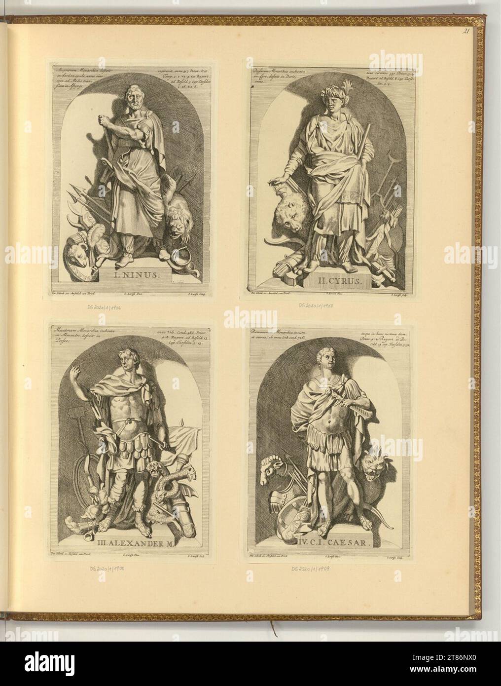 Jan de Lairesse (Engraver) Ruler of the four world empires. etching