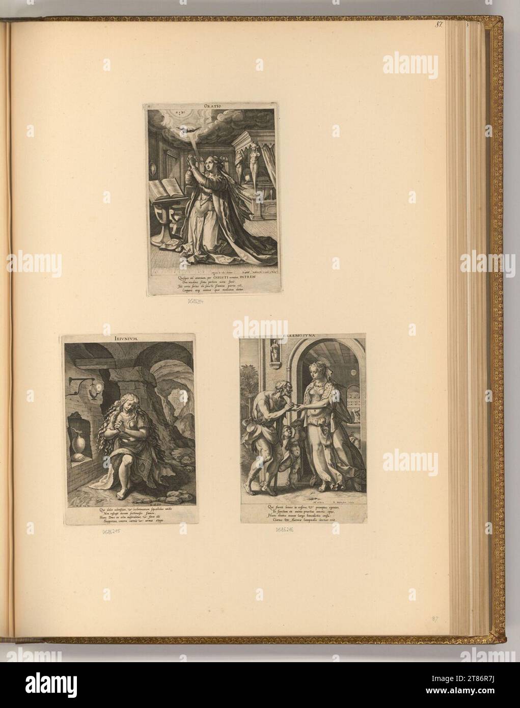 Raphael Sadeler d. Ä. (Engraver) Christian virtues. Copper engraving ...