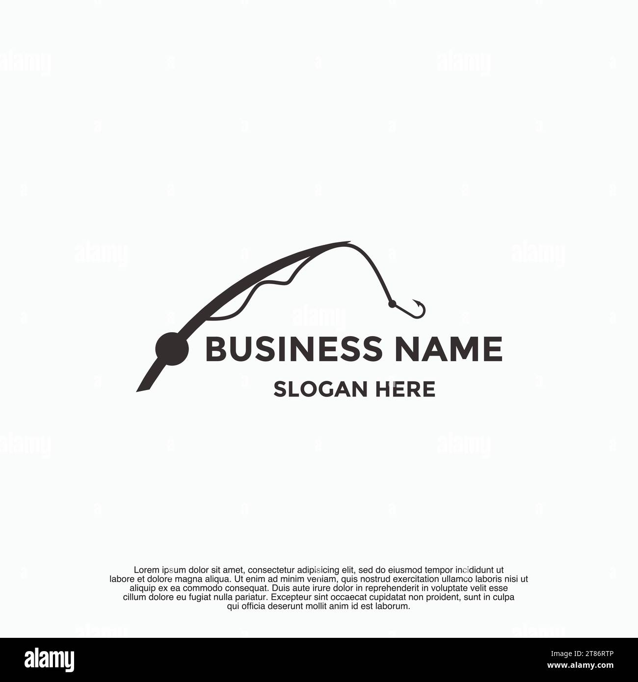 Fishing hook logo design concept vector Stock Vector Image & Art Alamy