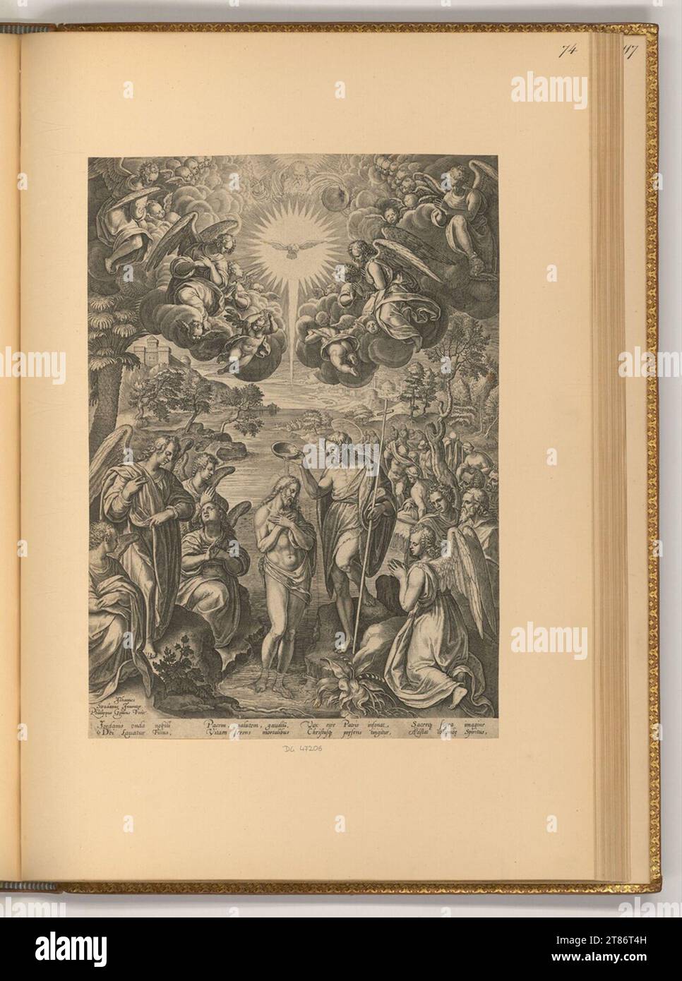 Philipp Galle (Engraver) The baptism of Christ. Copper engraving ...