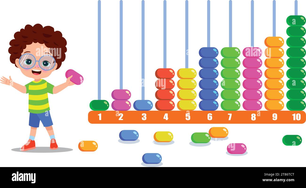 Abacus Toy For Kids Education Stock Vector