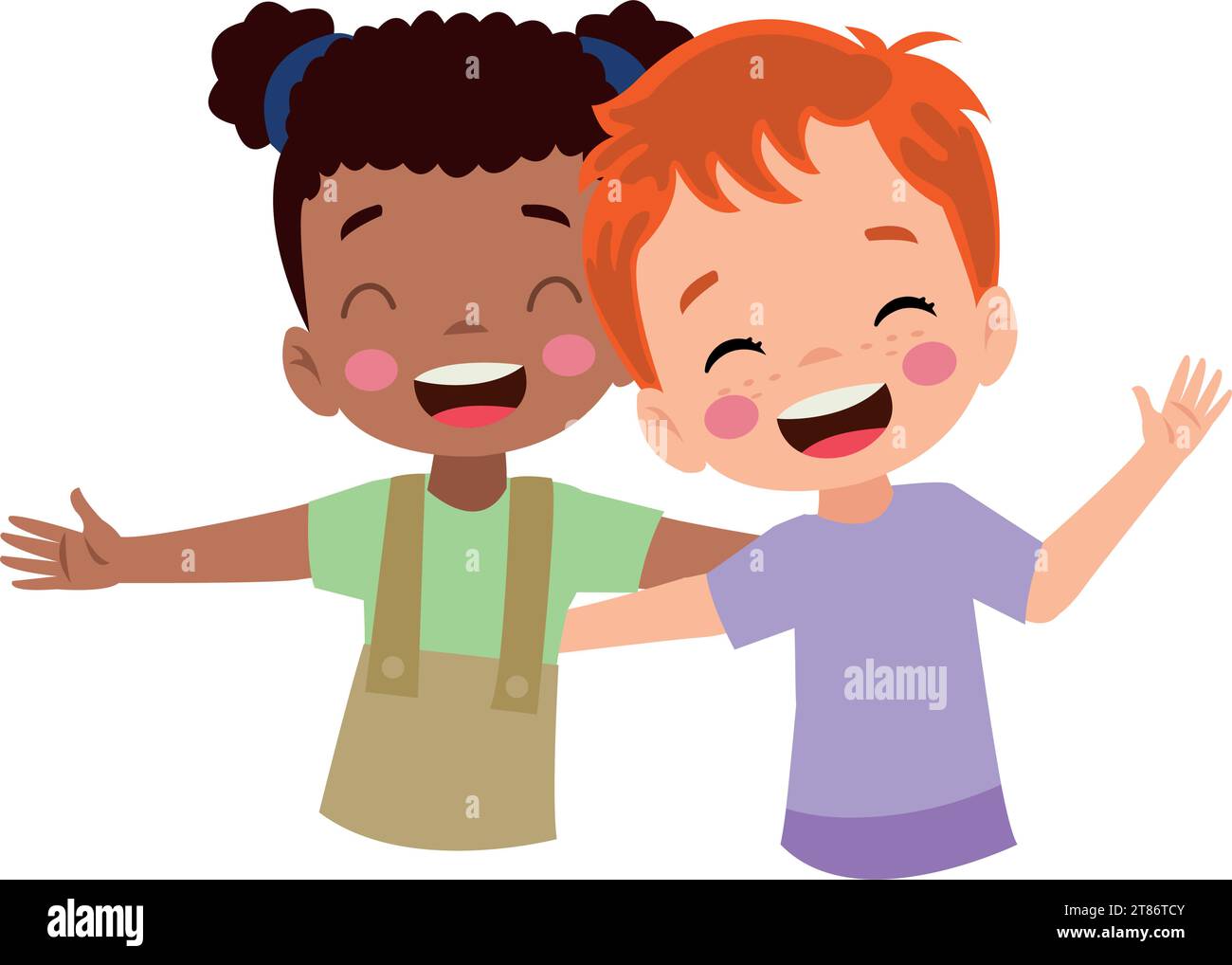 Vector Illustration Of Children Playing Stock Vector Image & Art - Alamy