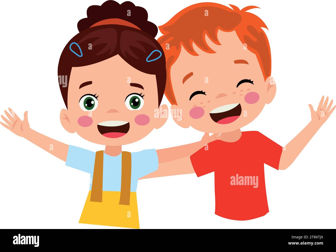 Vector Illustration Of Children Playing Stock Vector Image & Art - Alamy