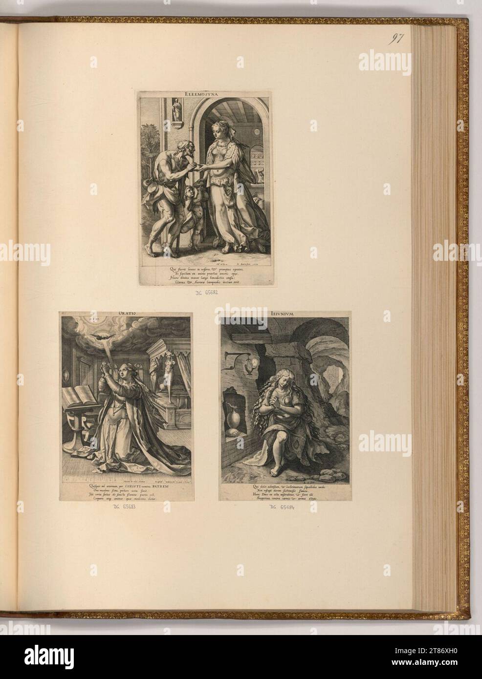 Raphael Sadeler d. Ä. (Engraver) Personifications, virtues. Copper ...