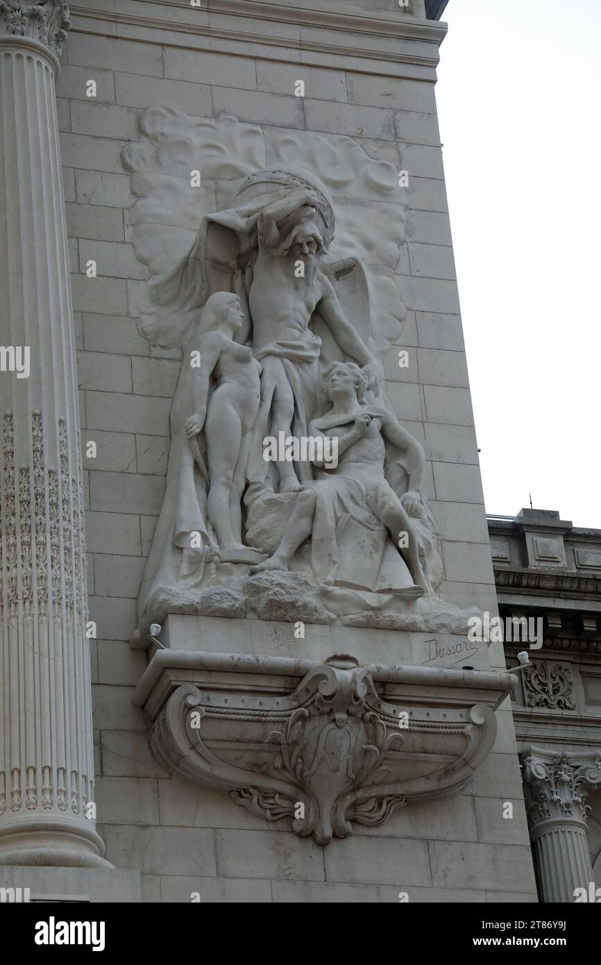 Architectural detail of the Oceanographic Museum in Monaco Stock Photo