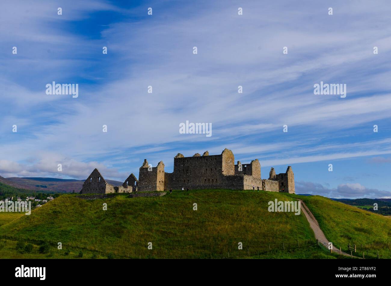 Eaxterior view of the ruins of Ruthven Barracks, which as constructed
