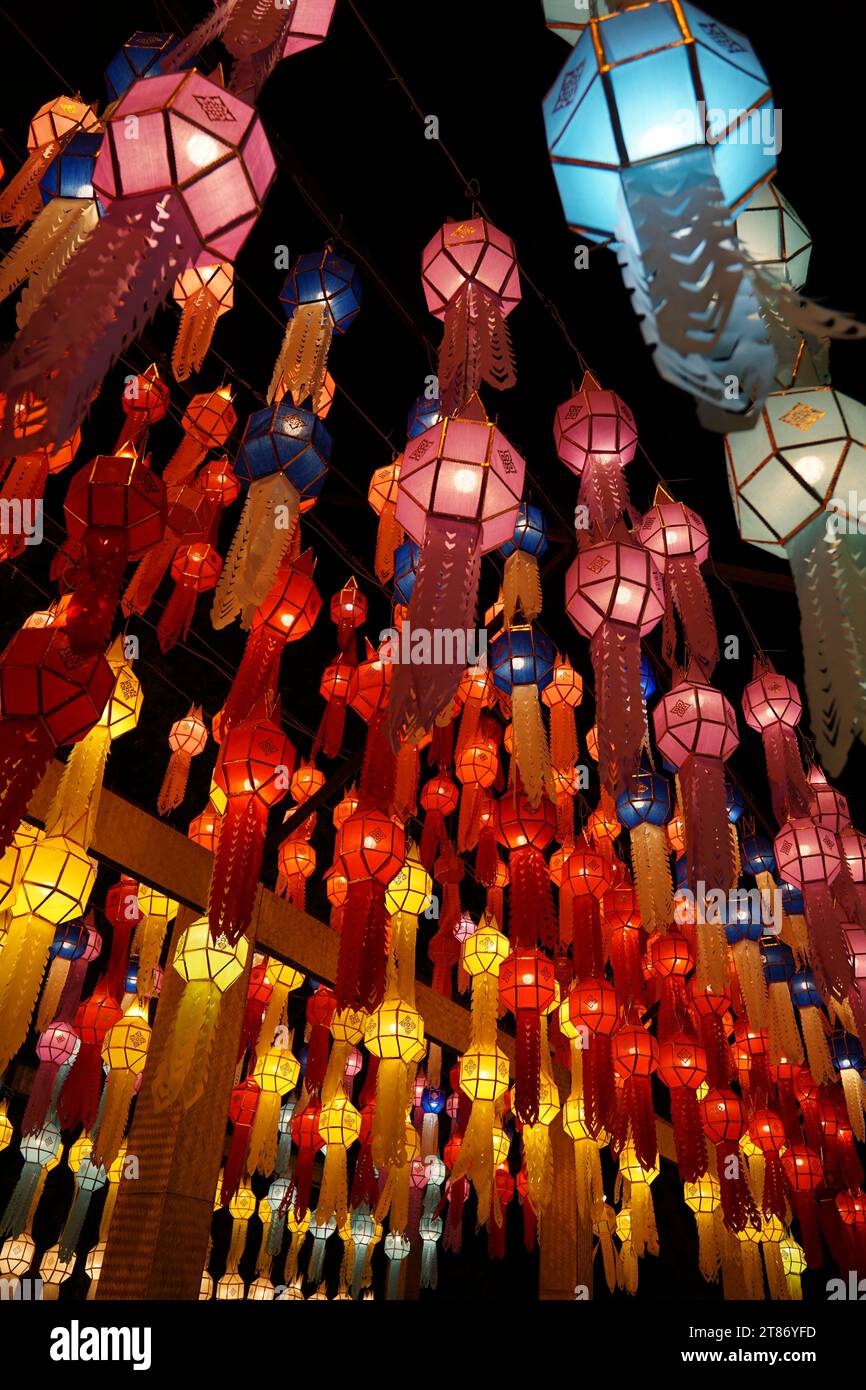 Thailand lantern festival in Chiang Mai Stock Photo