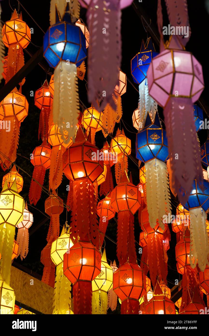 Thailand lantern festival in Chiang Mai Stock Photo