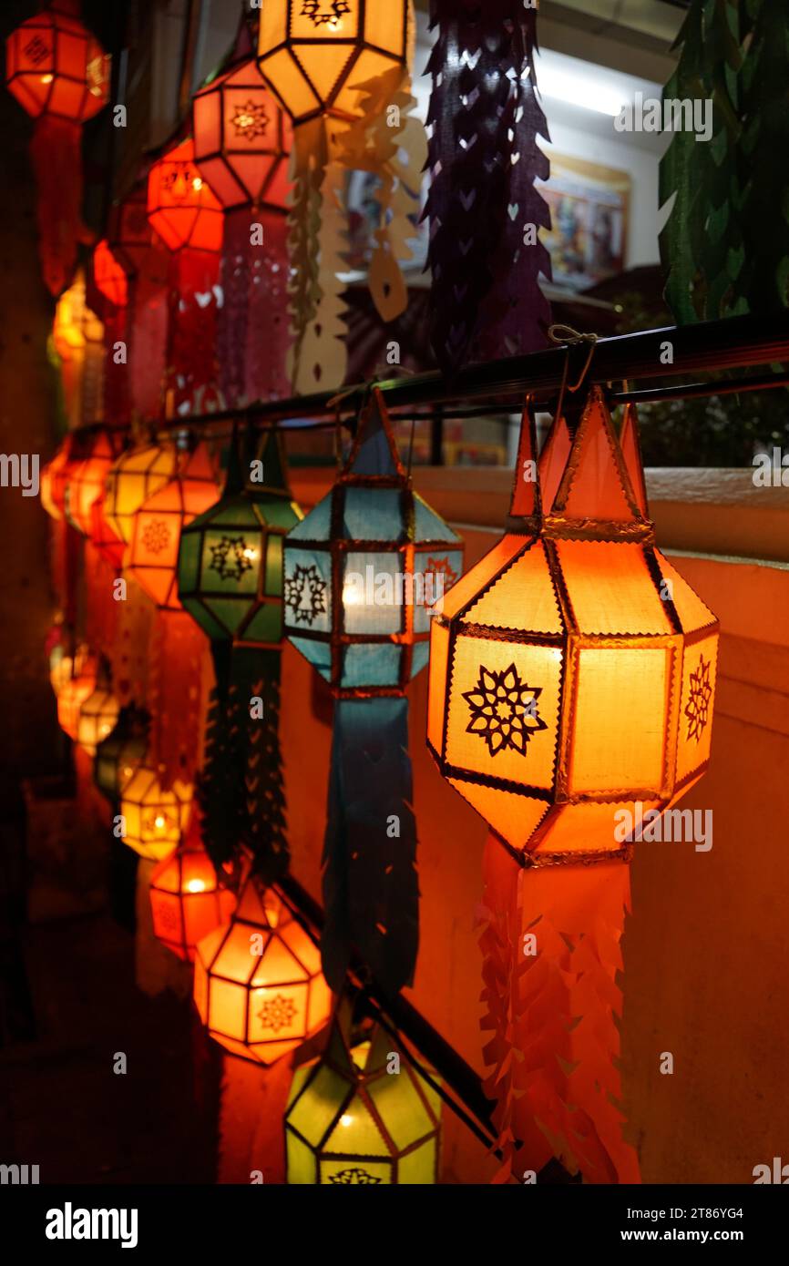 Thailand lantern festival in Chiang Mai Stock Photo