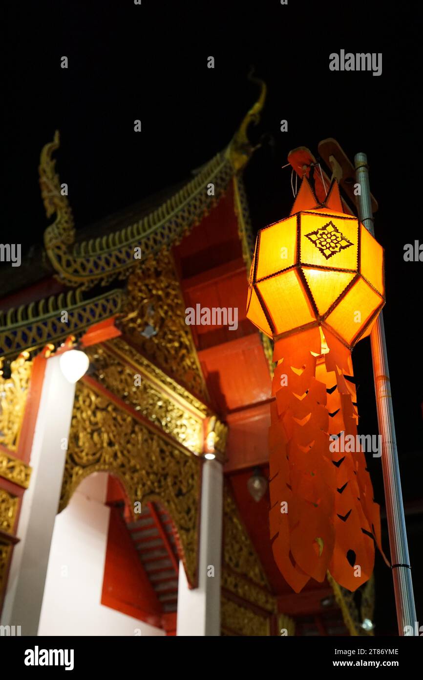 Thailand lantern festival in Chiang Mai Stock Photo