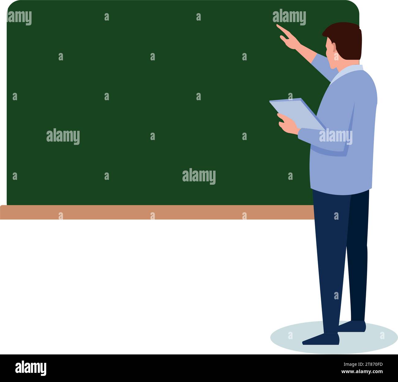 teacher in front of blackboard in classroom Stock Vector Image & Art ...