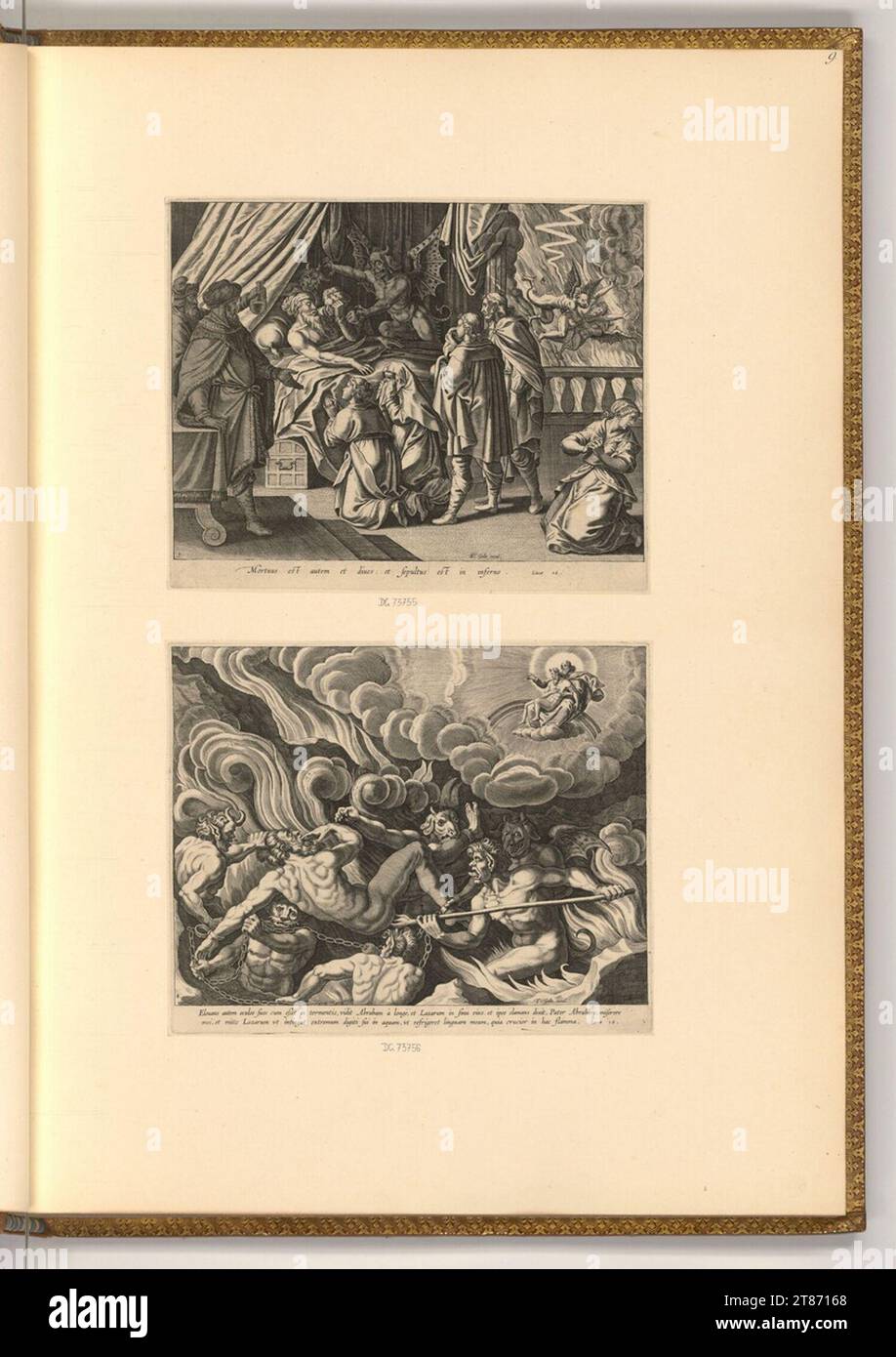 Theodor Galle (Engraver) The story of Abraham. Copper engraving print 1591-1633 , 1591/1633 Stock Photo