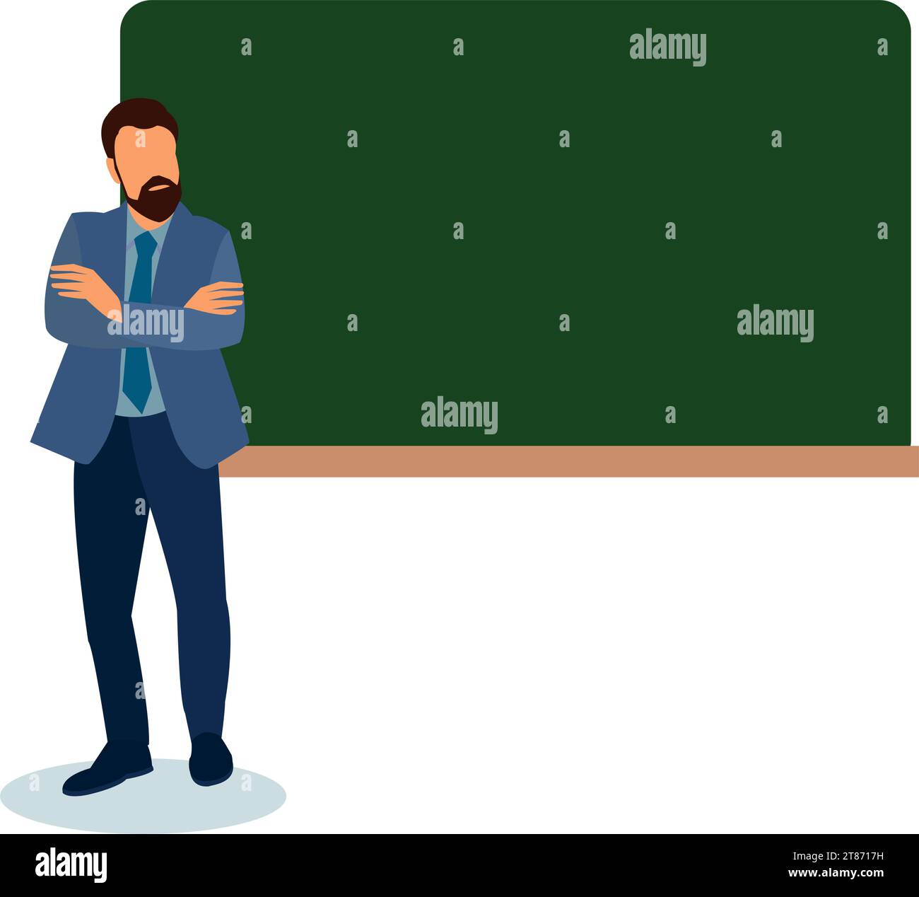 teacher in front of blackboard in classroom Stock Vector Image & Art ...