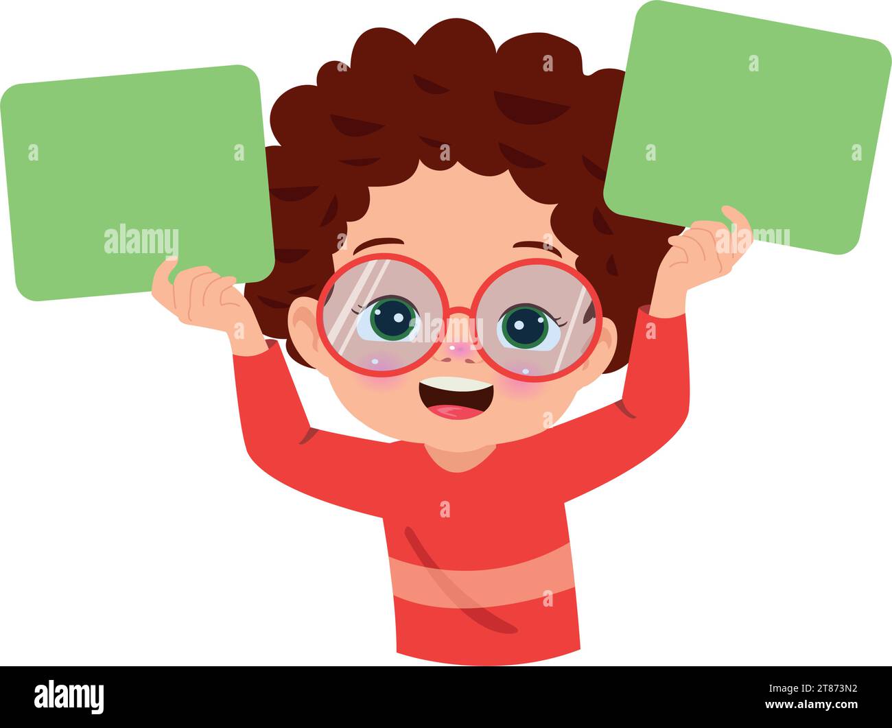 cartoon boy holding blank paper Stock Vector Image & Art - Alamy