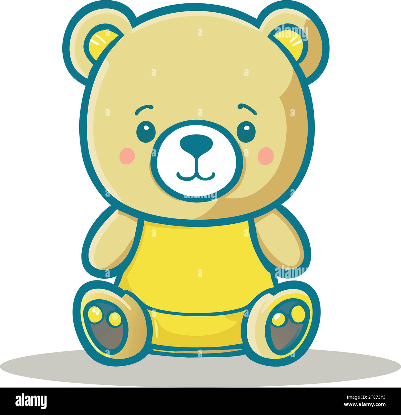 Cute bear sitting, vector illustration Stock Vector Image & Art - Alamy