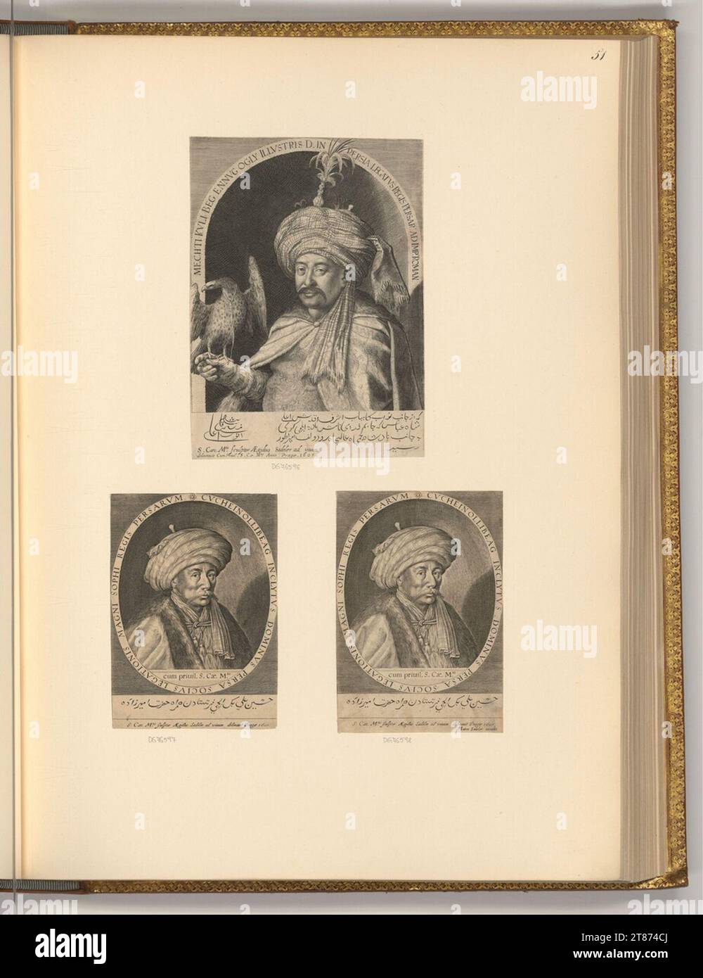 Ali Beg Aegidius Sadeler d. J. (Engraver) Portrait Mechti Kuli Beg, Cuchein Ali ...