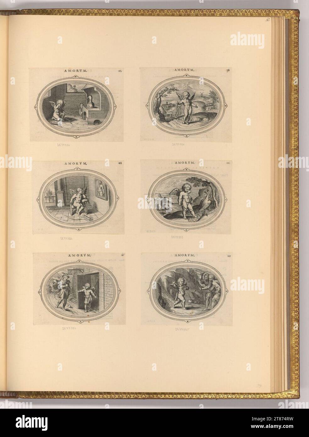 Cornelis Boel (Engraver) Loves ornamental. Copper engraving print 1608