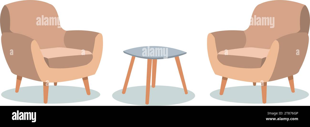 Home armchair vector outline set icon Stock Vector