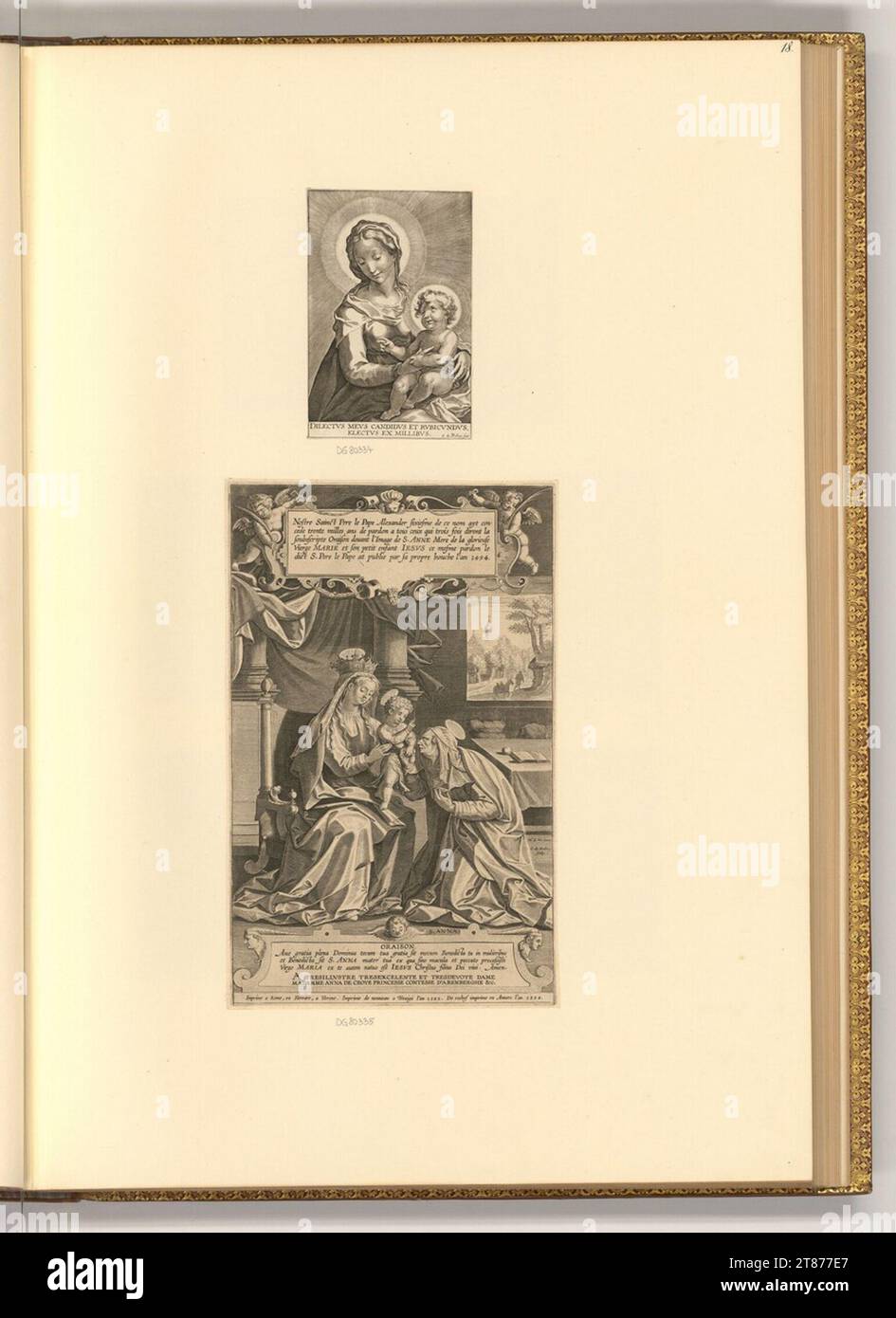 Karel van Mallery (Engraver) Mary with child; Maria with child and St