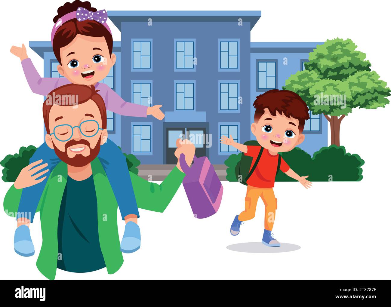 Happy Cute Students Leaving School Stock Vector Image Art Alamy happy-cute-students-leaving-school-stock-vector-image-art-alamy