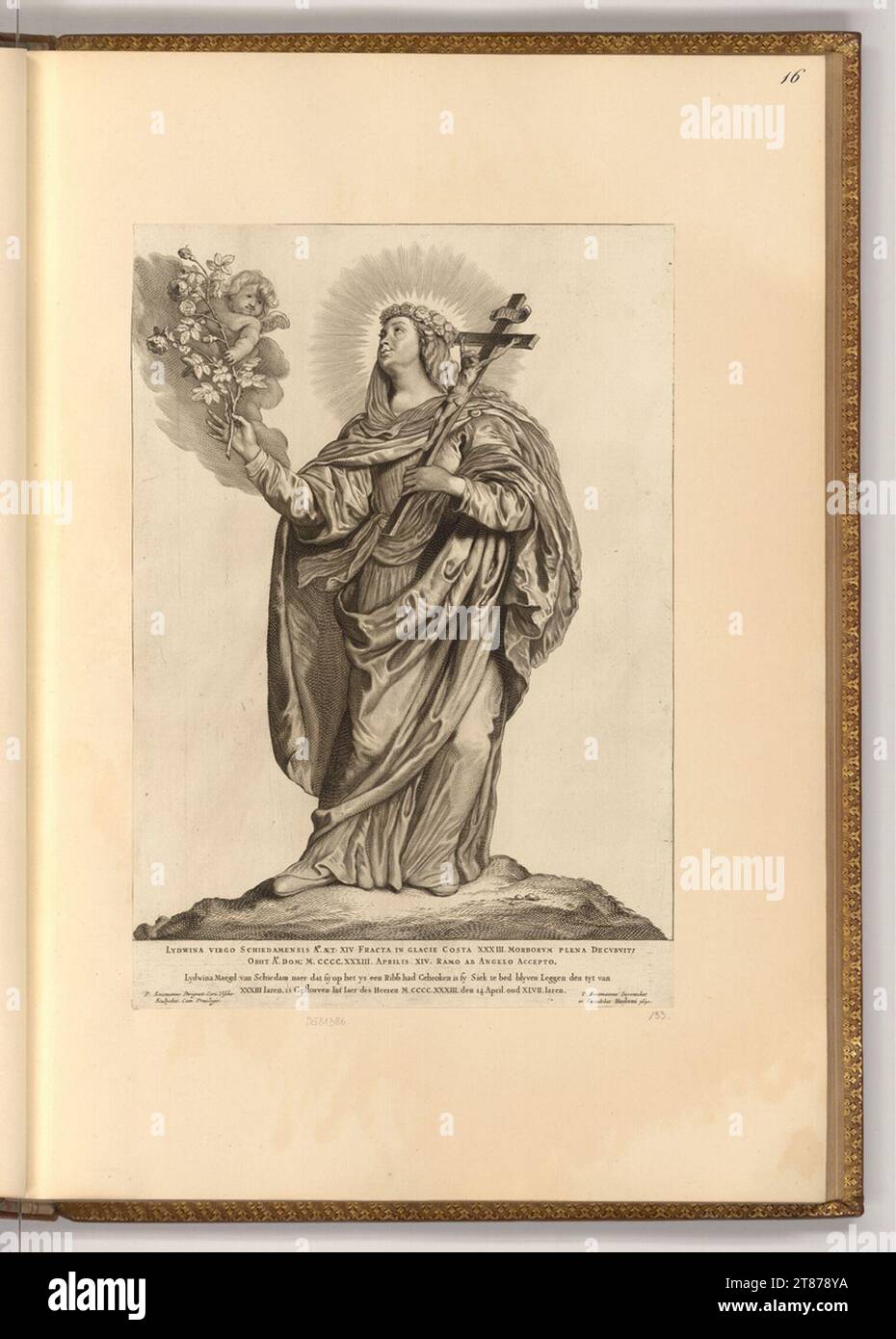 Reproduction Sainte Lidwina - Impression Art A4 Vintage