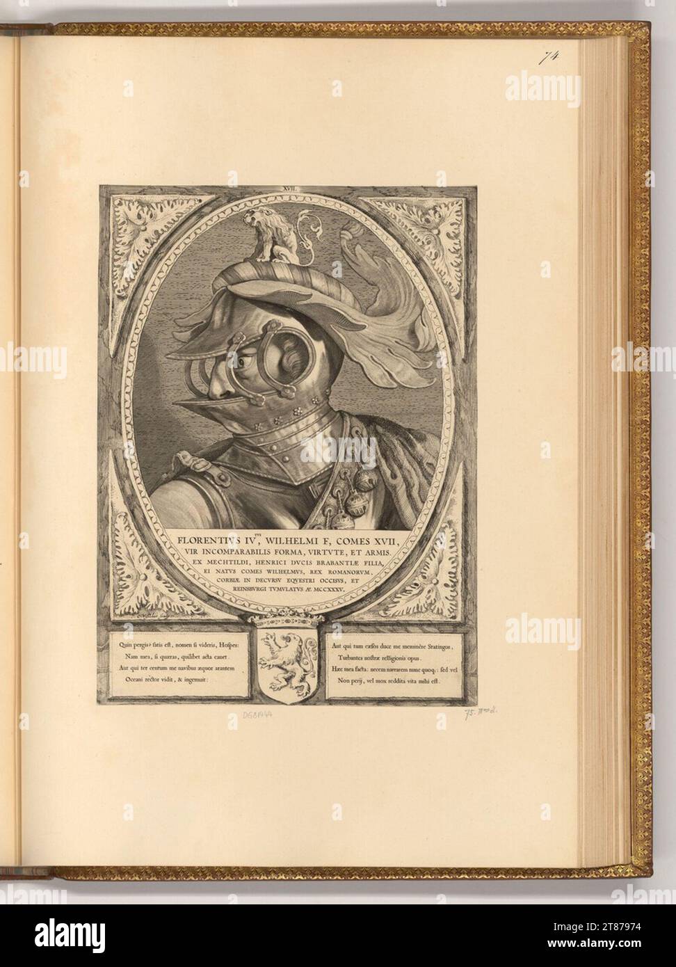 Cornelis Visscher (Engraver) Portrait Florens IV of Holland. Copper