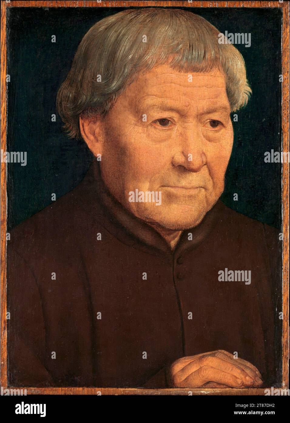 Portrait of an Old Man.  Hans Memling.  ca. 1475 Stock Photo